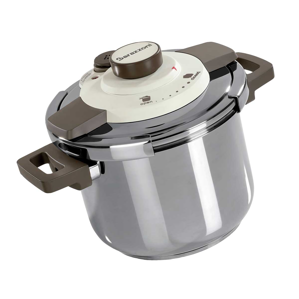 BARAZZONI Facile Dual System Pentola a Pressione 6 L Acciaio Inox 22cm