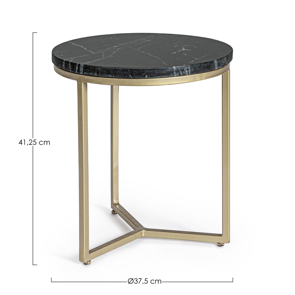 BIZZOTTO Tavolino da Caffè Soggiorno Salotto Prescott 37,5x41cm Marmo e Acciaio