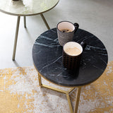 BIZZOTTO Tavolino da Caffè Soggiorno Salotto Prescott 37,5x41cm Marmo e Acciaio