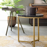 BIZZOTTO Tavolino da Caffè Soggiorno Salotto Prescott 37,5x41cm Marmo e Acciaio