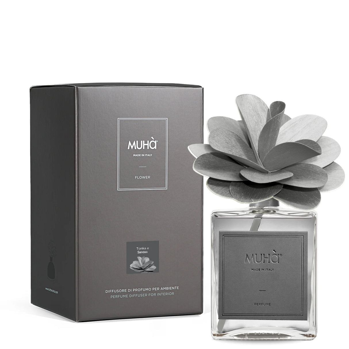 MUHA' Profumatore d'Ambiente Diffusore Flower 500ml Tonka e Sandalo