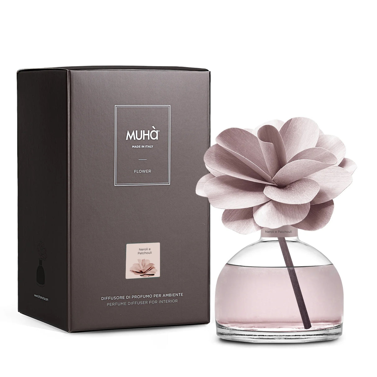 MUHA' Profumatore d'Ambiente Diffusore Flower 200ml Neroli e Patchouli