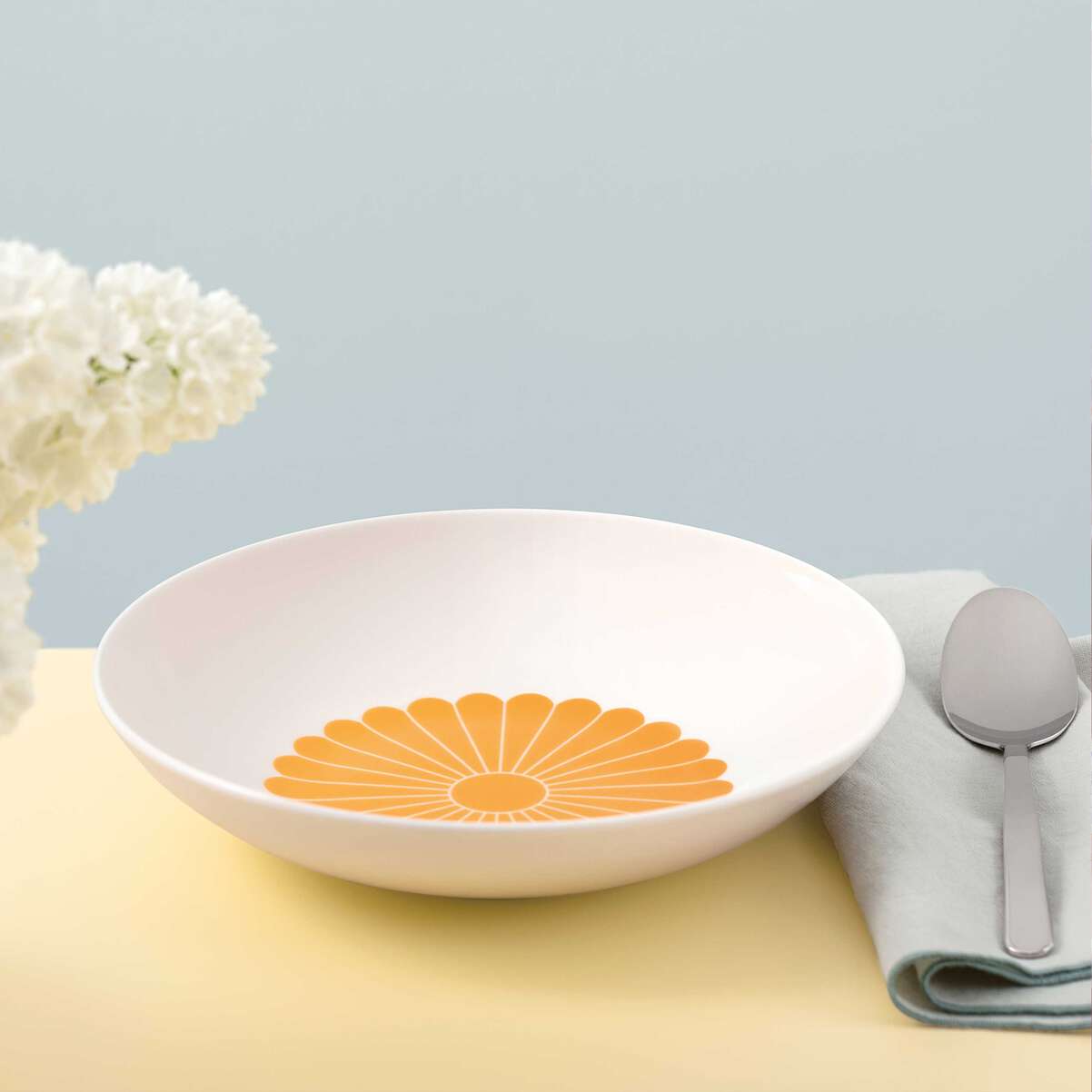 VILLEROY & BOCH Fleur Soleil Piatto da Pasta Set 6 Pezzi 24cm Giallo Porcellana