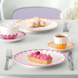 VILLEROY & BOCH Fleur Cassis Piatto da Colazione Dessert Set 6 Pezzi 21cm Rosa Porcellana