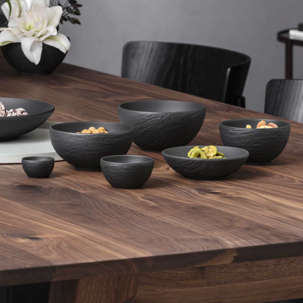 VILLEROY & BOCH Manufacture Rock Ciotola Coppetta Macedonia 13cm Nero Porcellana