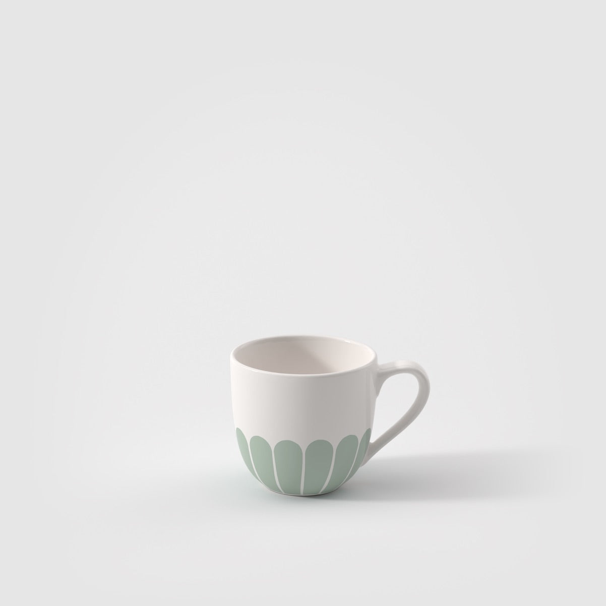 VILLEROY & BOCH Fleur Vert Tazzina Caffè Espresso 70ml con Piattino 15cm Verde Porcellana