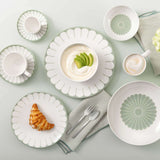 VILLEROY & BOCH Fleur Vert Piatto Fondo per Pasta Set 6 Pezzi 24cm Verde Porcellana