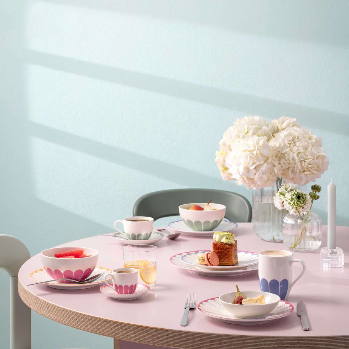VILLEROY & BOCH Fleur Cassis Piatto Piano Set 6 Pezzi 27cm Rosa Porcellana