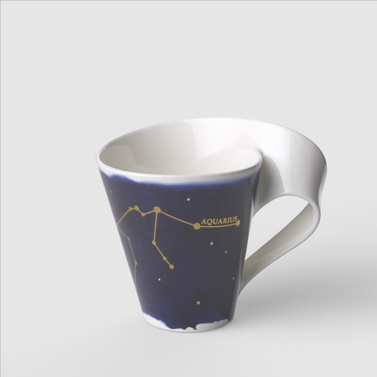 VILLEROY & BOCH NewWave Tazza Mug con Manico Zodiaco Acquario 240ml Porcellana