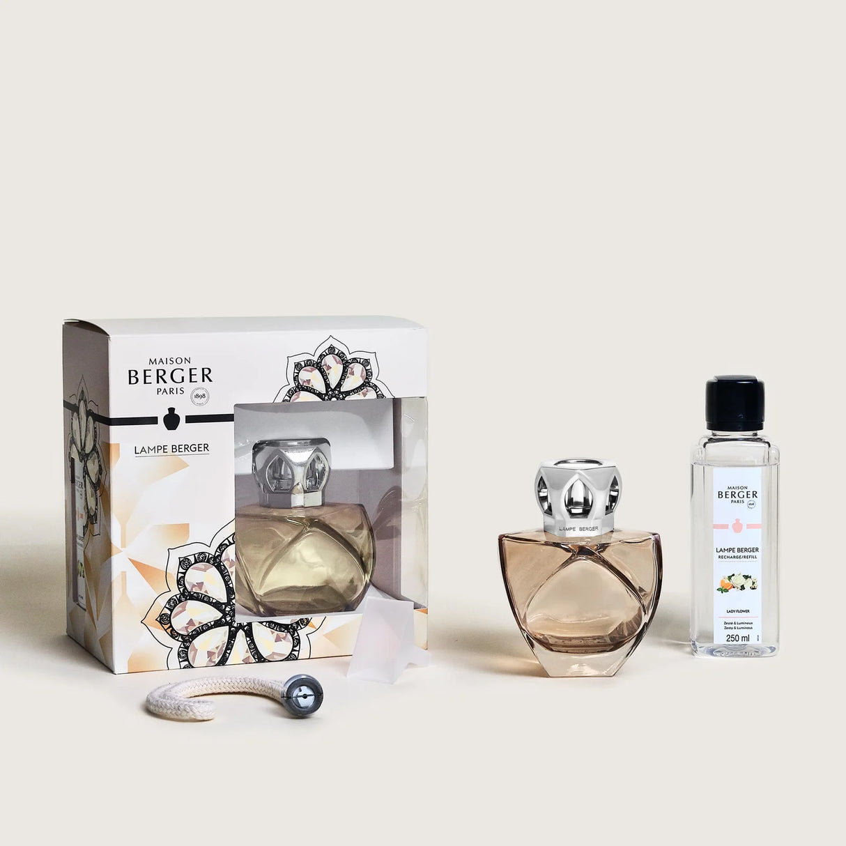 LAMPE BERGER Lampada Catalitica Cofanetto Eternity Nude con Flacone 250ml Lady Flower
