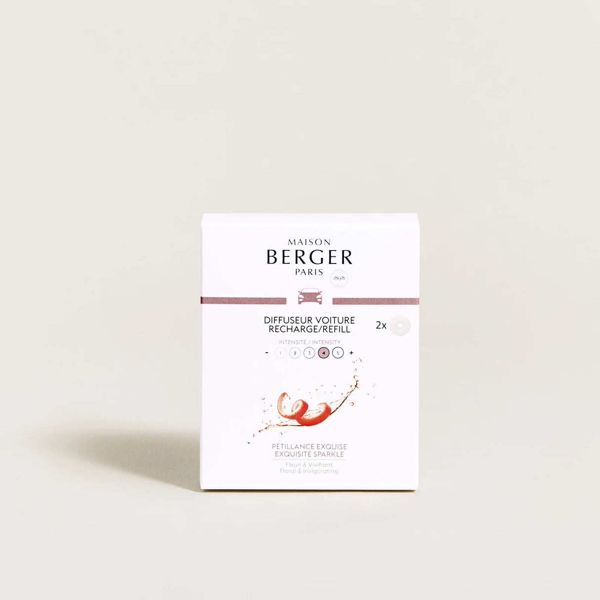 LAMPE BERGER Ricarica per Diffusore Auto 2 Pezzi Pétillance Exquise