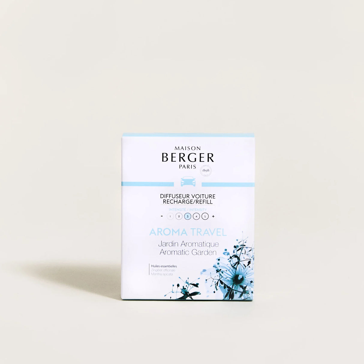 LAMPE BERGER Ricarica per Diffusore Auto 2 Pezzi Aroma Travel Jardin Aromatique Anti Male d'Auto