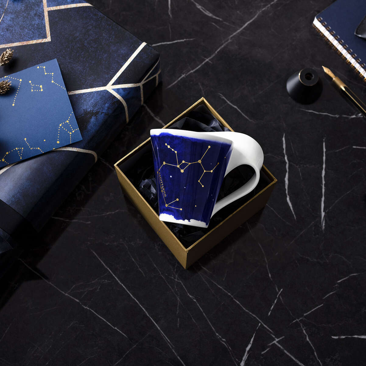 VILLEROY & BOCH NewWave Tazza Mug con Manico Zodiaco Sagittario 240ml Porcellana