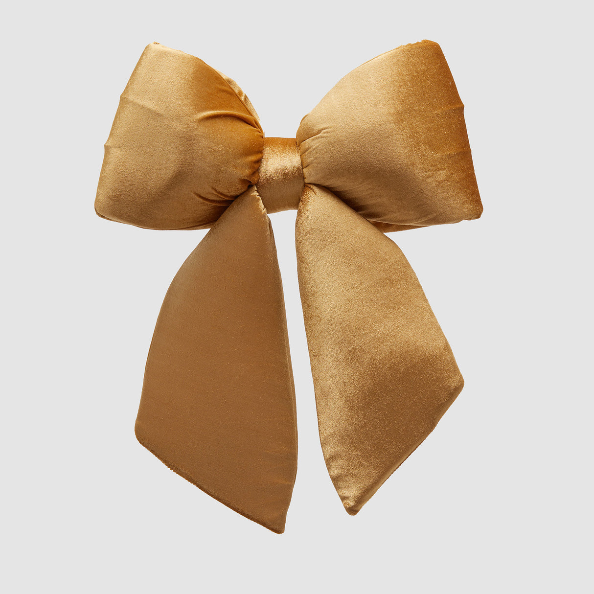 EDG Enzo De Gasperi Fiocco Grande Imbottito in Velluto Oro 43x40cm Decorazione Natalizia