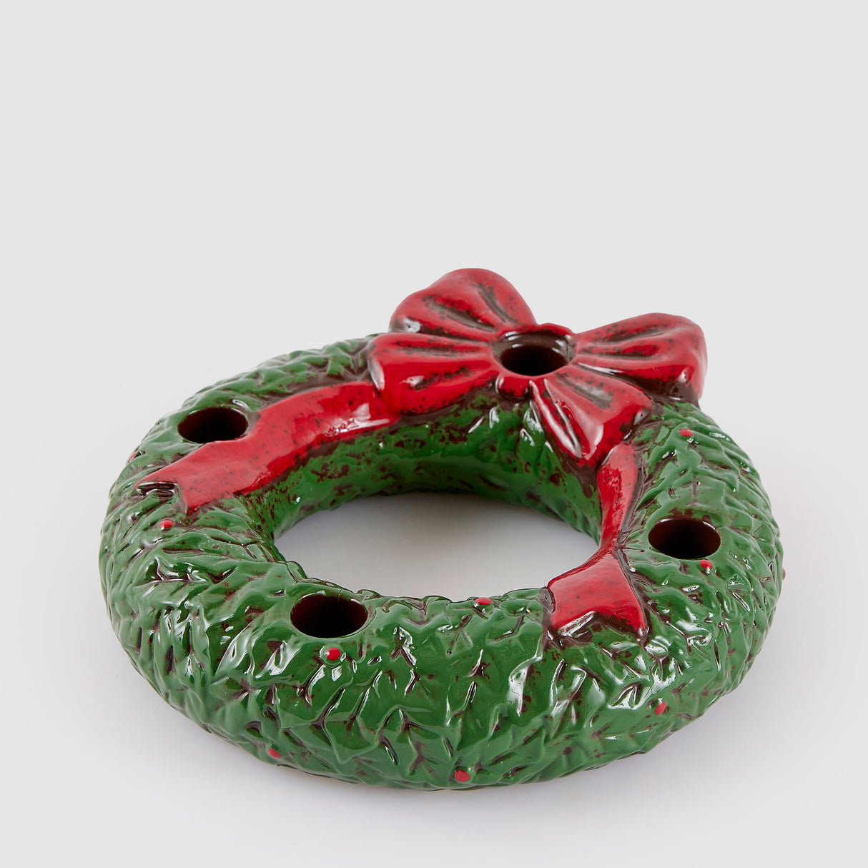 EDG Enzo De Gasperi Portacandela Ghirlanda Corona dell'Avvento 22cm Ceramica
