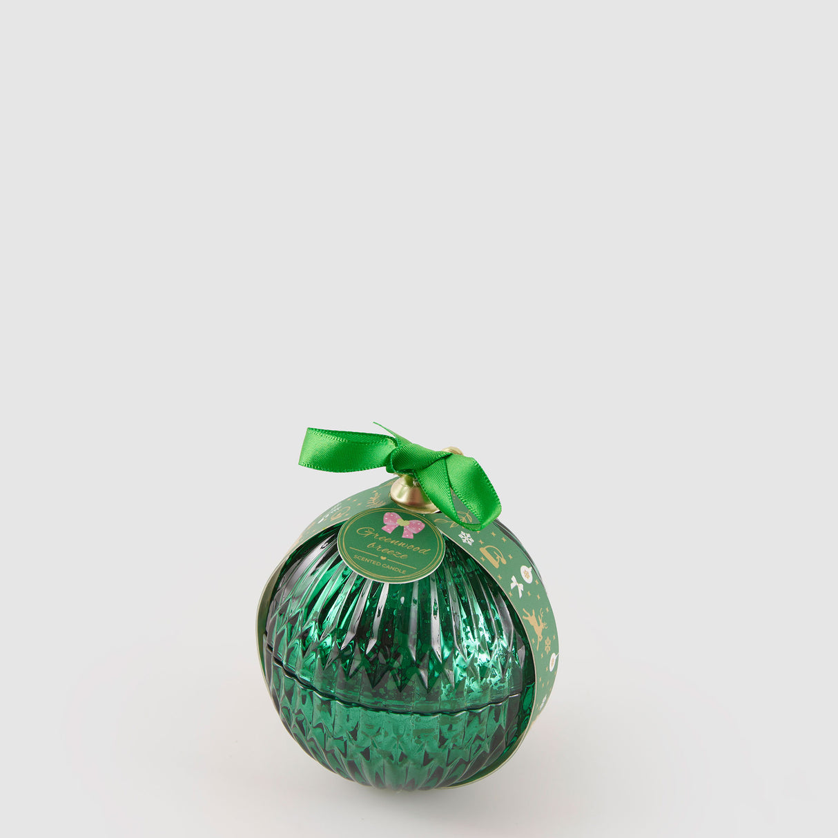 EDG Enzo De Gasperi Candela Profumata Sfera di Natale 8cm Verde