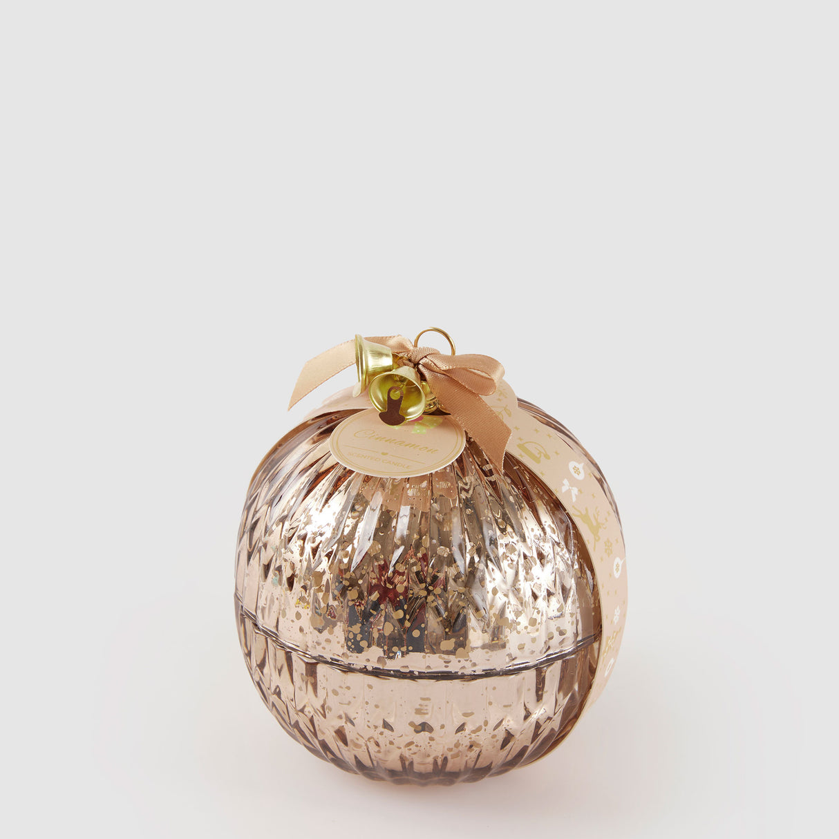 EDG Enzo De Gasperi Candela Profumata Sfera di Natale 11cm Champagne