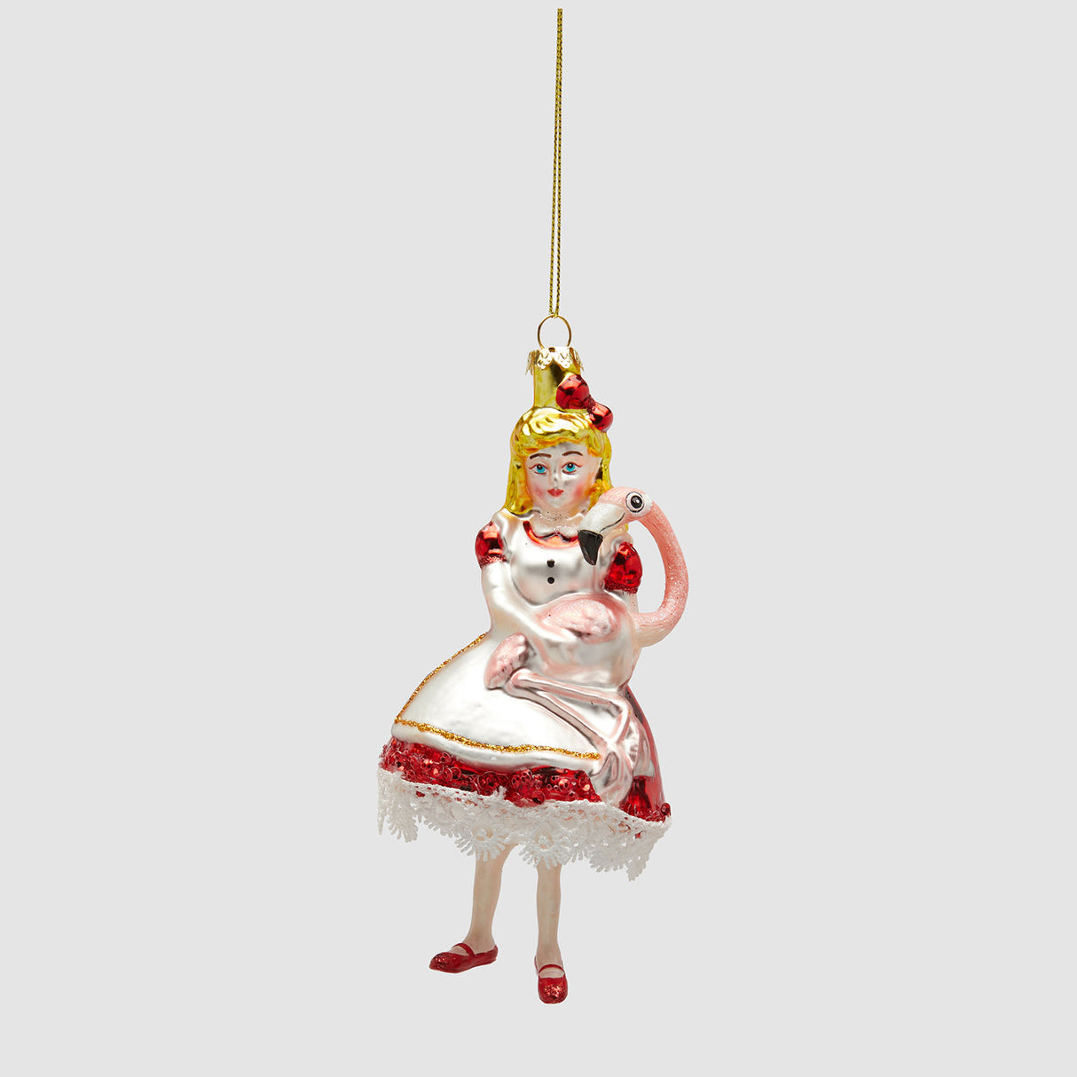 EDG Enzo De Gasperi Addobbo Alice nel Paese delle Meraviglie 14cm Vetro