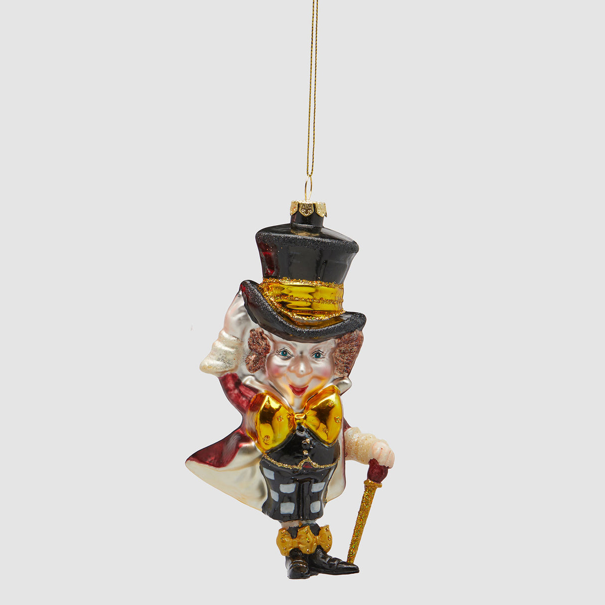 EDG Enzo De Gasperi Addobbo Alice nel Paese delle Meraviglie Cappellaio Matto 14cm Vetro
