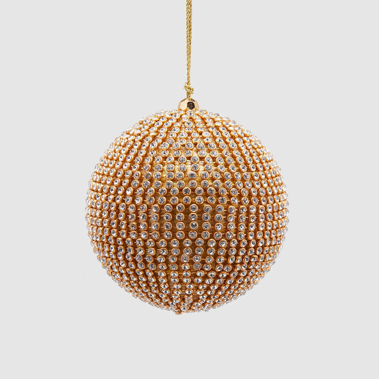 EDG Enzo De Gasperi Addobbo Pallina Sfera di Natale Gemme 10cm Oro