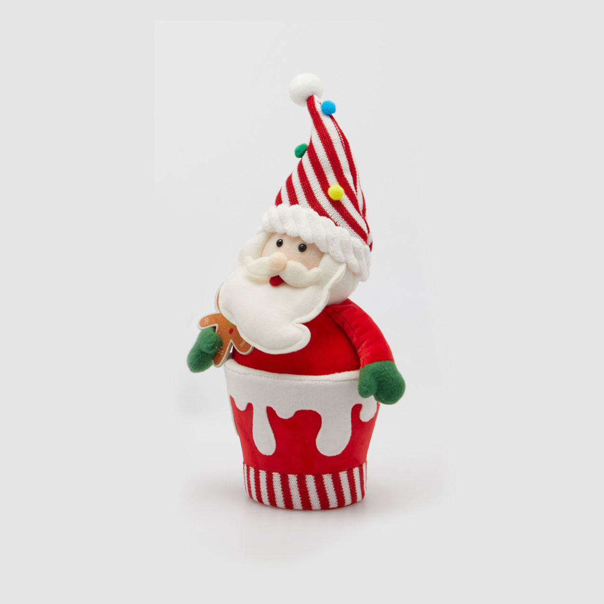 EDG Enzo De Gasperi Decorazione Natalizia Babbo Natale 35cm Tessuto