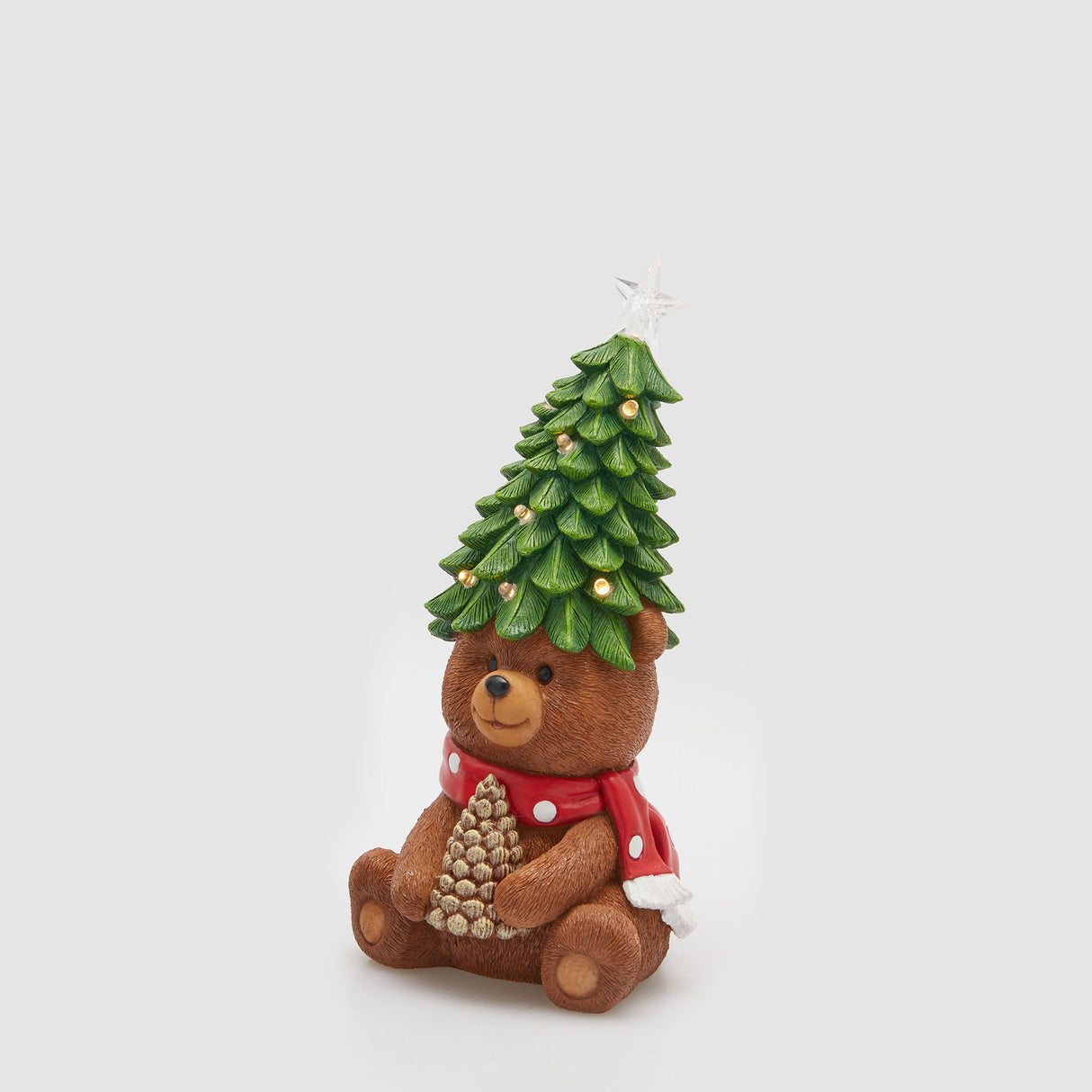 EDG Enzo De Gasperi Decorazione Natalizia Orso Goloso con LED 26cm