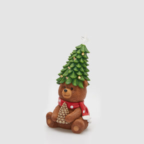Orso Goloso EDG in resina con luci LED 26 cm decorazione natalizia
