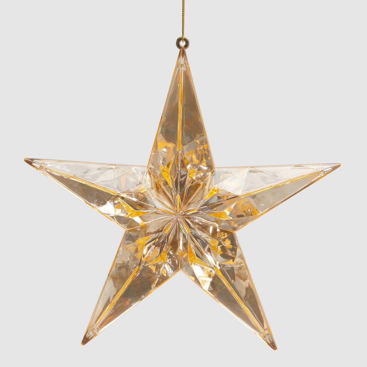 EDG Enzo De Gasperi Decorazione Natalizia Addobbo Stella 19,5cm Champagne