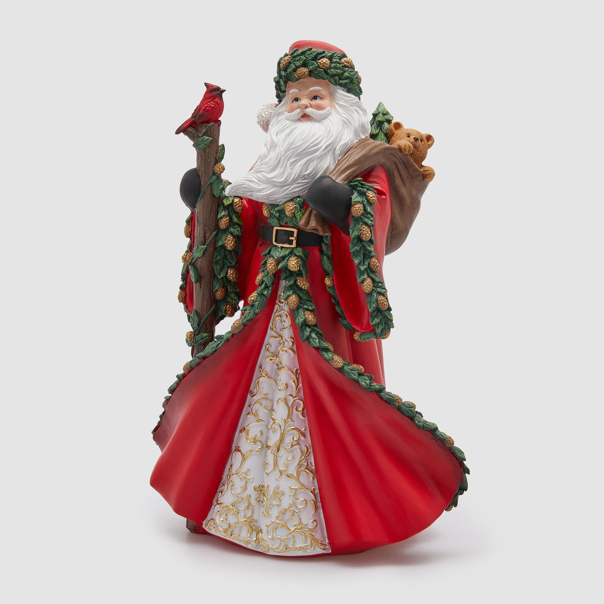 EDG Enzo De Gasperi Decorazione Natalizia Babbo Natale Viandante 47x32cm Poliresina