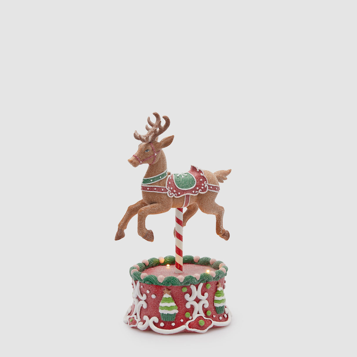 EDG Enzo De Gasperi Decorazione Natalizia Renna di Marzapane 29x17cm Poliresina
