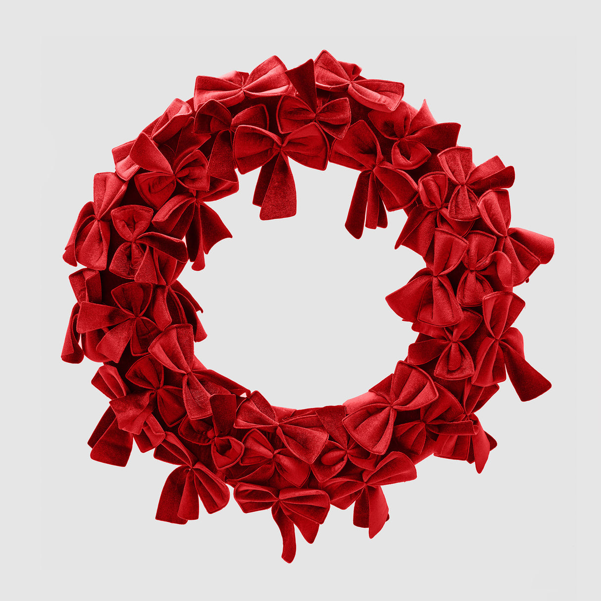 EDG Enzo De Gasperi Decorazione Natalizia Corona Ghirlanda Fiocchi 60cm Tessuto Rosso