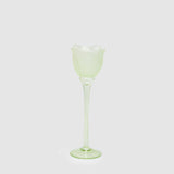 EDG Enzo De Gasperi Portacandela Tulipano Satinato 28x8,5cm Verde Vetro