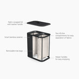 JOSEPH JOSEPH Tota 90L Cesto da Biancheria per Panni Sporchi 73,5x61cm Luxe Nero