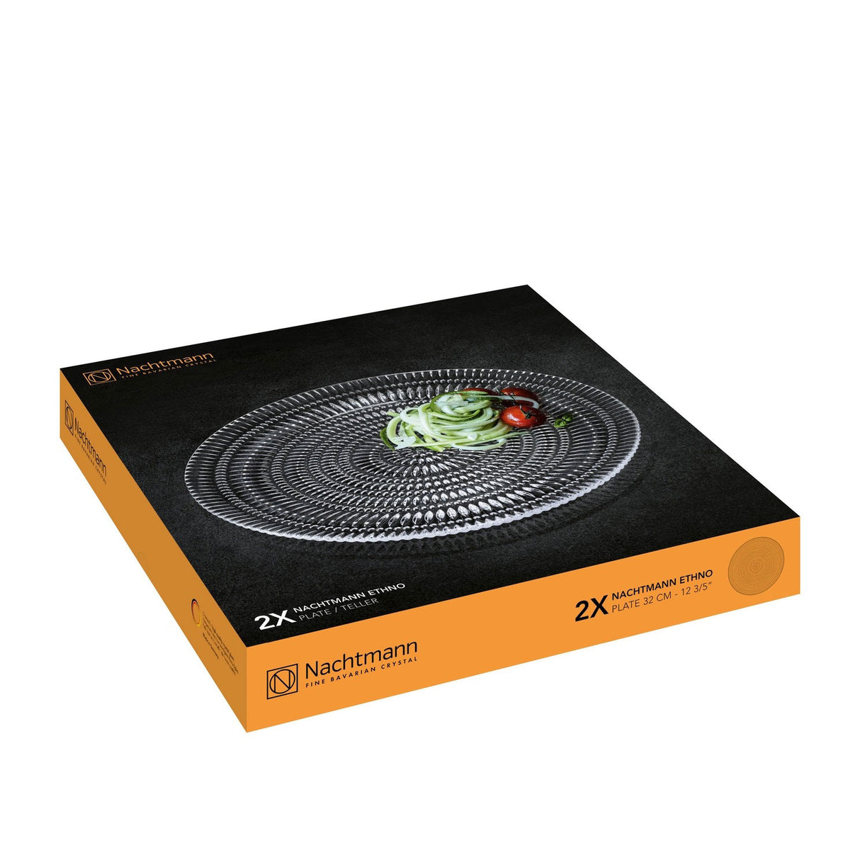 NACHTMANN Ethno Piatto da Portata Sottopiatto Set 2 Pezzi 32cm Cristallo