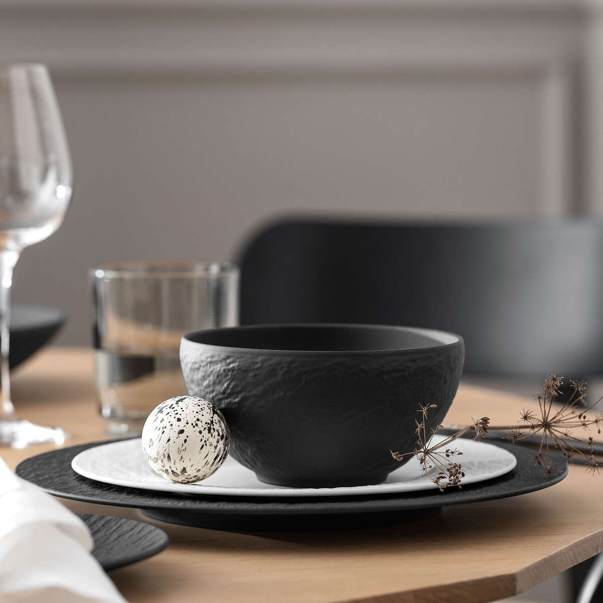 VILLEROY & BOCH Manufacture Rock Ciotola Scodella 14cm Nero Porcellana
