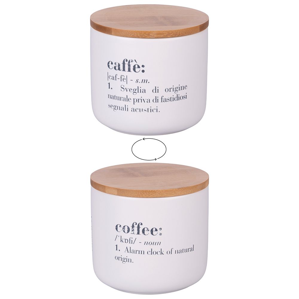 VILLA D'ESTE HOME TIVOLI Victionary Barattolo Set 3 Pezzi Sale Zucchero Caffè 500ml Ceramica