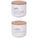 VILLA D'ESTE HOME TIVOLI Victionary Barattolo Set 3 Pezzi Sale Zucchero Caffè 500ml Ceramica