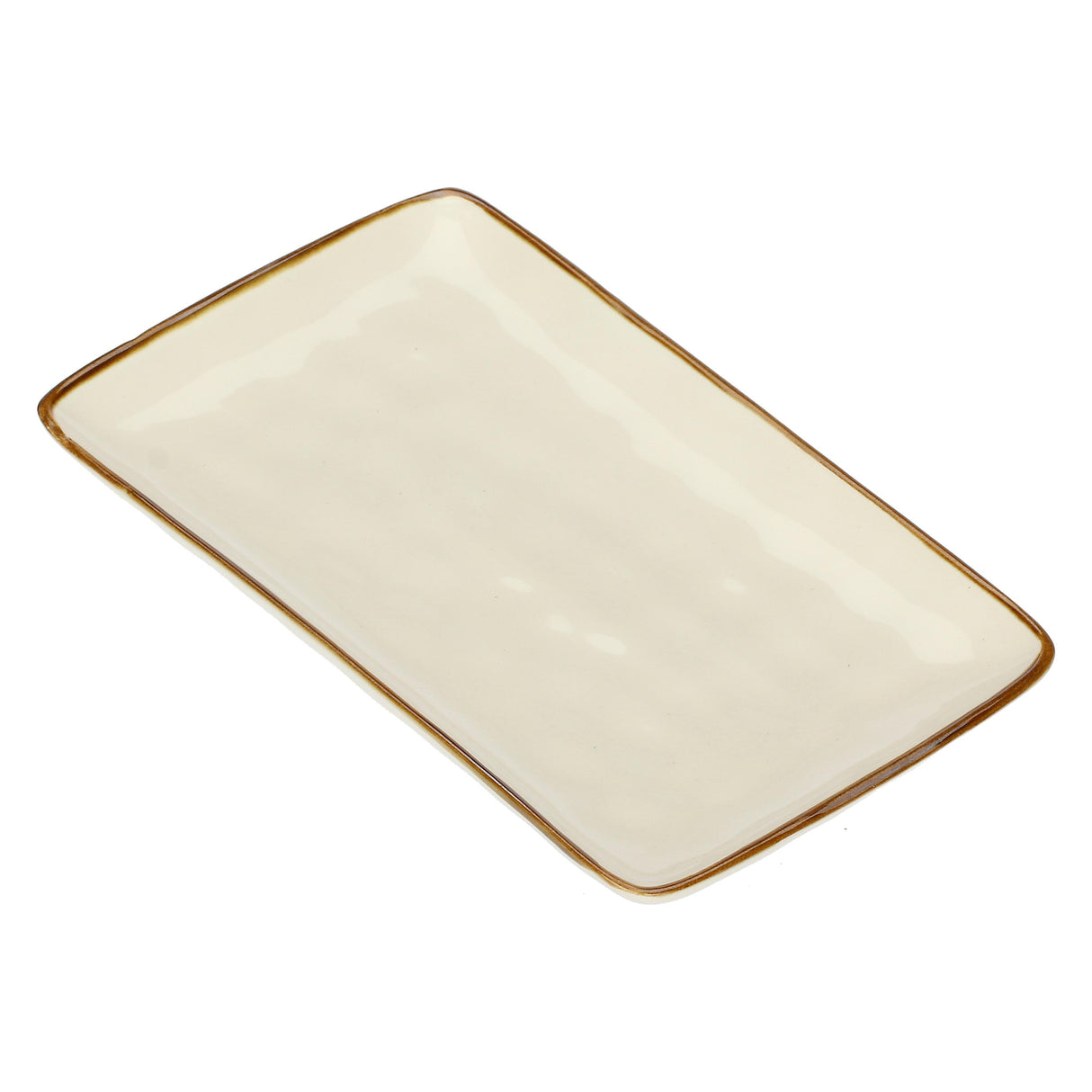 ROSE &amp; TULIPS Concerto Rectangular Tray 20x13cm Ivory Stoneware