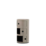 KARTELL Componibili Metal Tortora Lucido 58,5x32cm Contenitore 3 Cassetti
