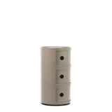 KARTELL Componibili Metal Tortora Lucido 58,5x32cm Contenitore 3 Cassetti