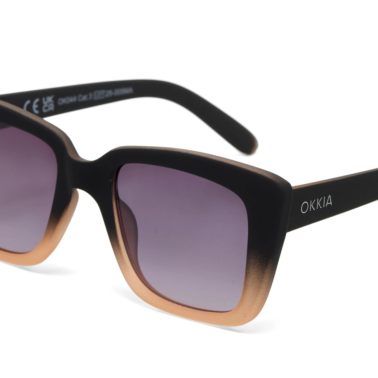 OKKIA Elba Occhiali da Sole Donna Nero Rosa