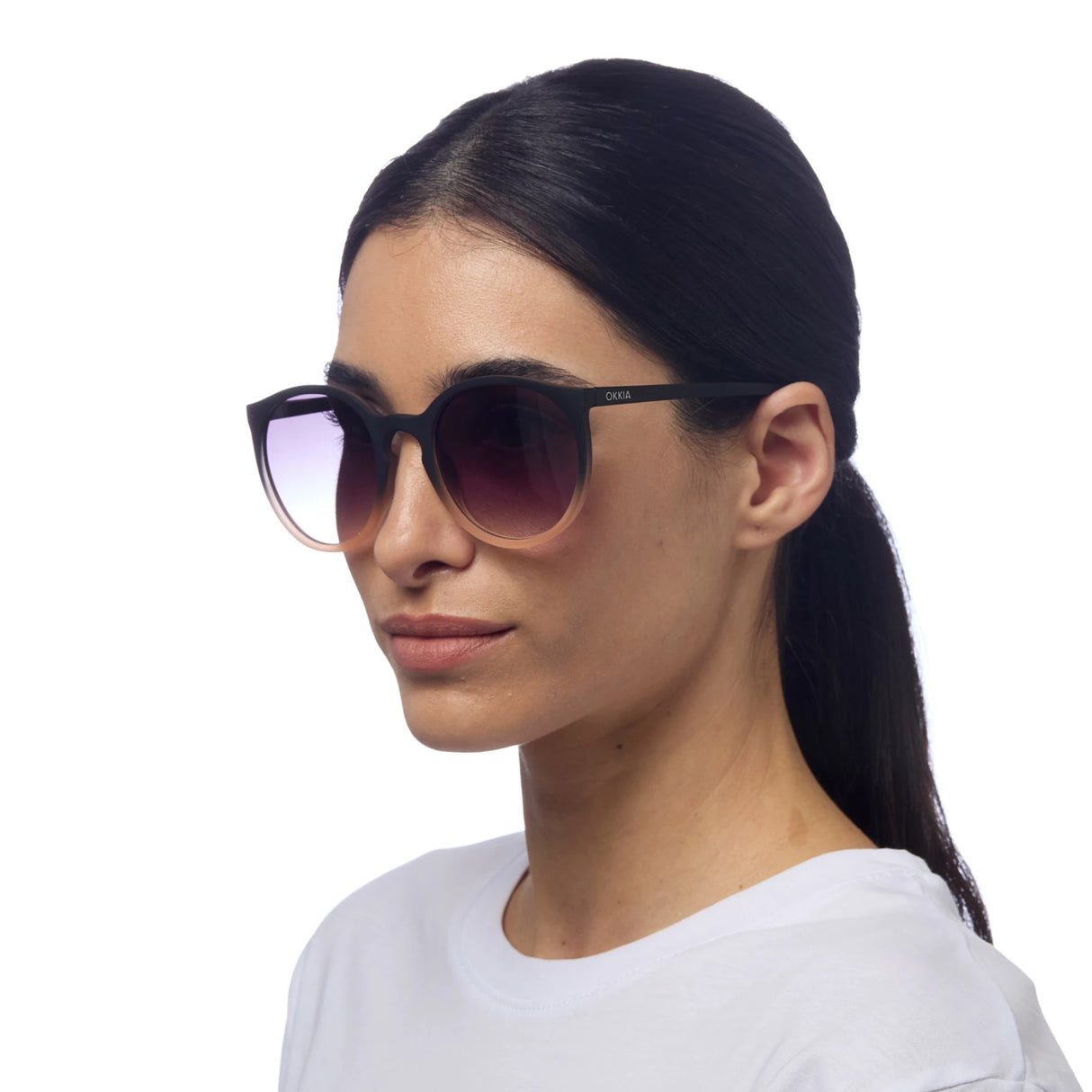 OKKIA Berlino Occhiali da Sole Donna Nero Rosa