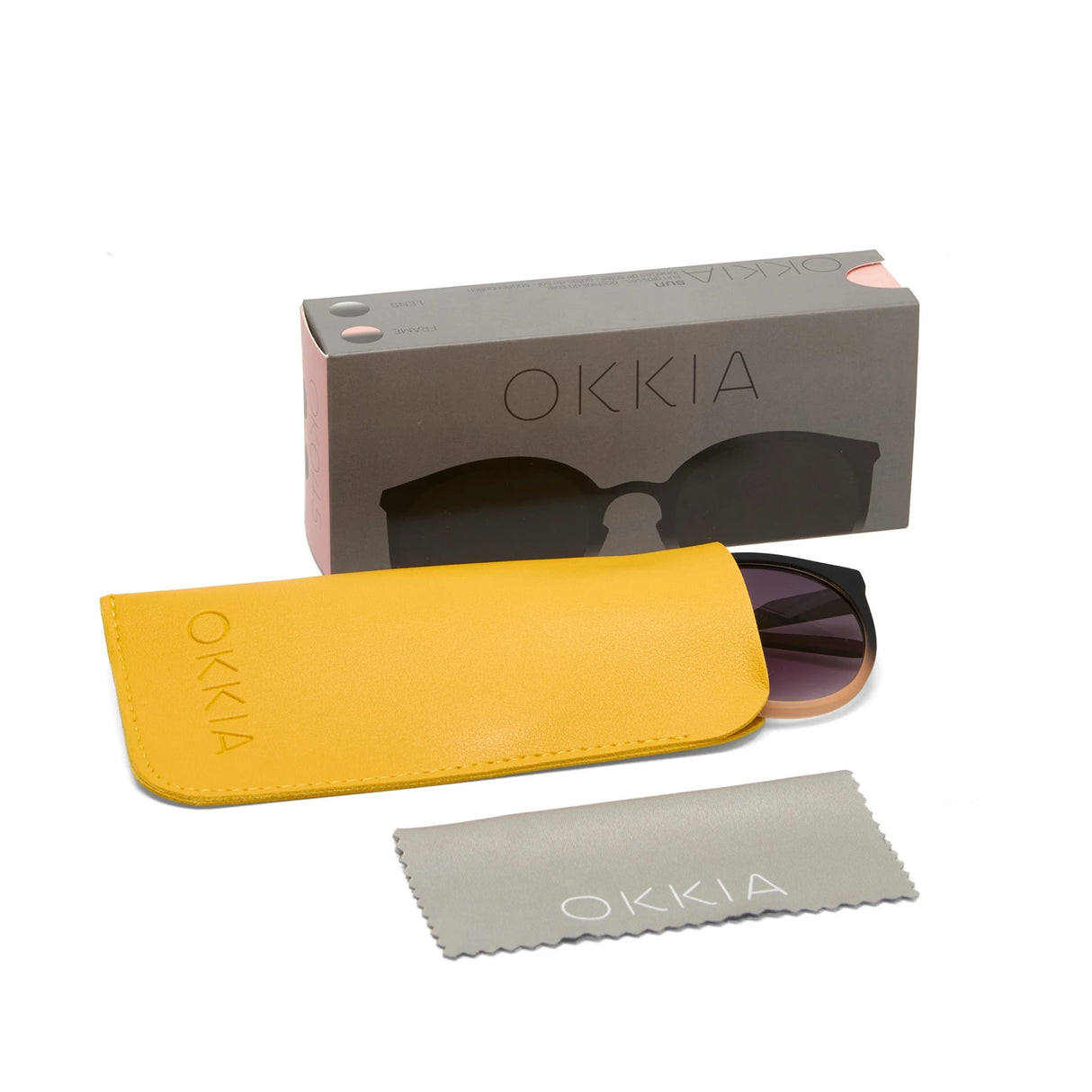 OKKIA Berlino Occhiali da Sole Donna Nero Rosa