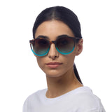 OKKIA Berlino Occhiali da Sole Donna Avana Blu