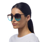 OKKIA Berlino Occhiali da Sole Donna Avana Blu