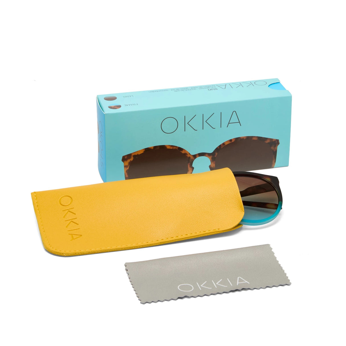OKKIA Berlino Occhiali da Sole Donna Avana Blu