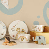 VILLEROY & BOCH Boho Kids Roar Lion Set Pappa Bimbo 3 Pezzi Porcellana