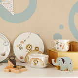 VILLEROY & BOCH Boho Kids Roar Lion Set Pappa Bimbo 3 Pezzi Porcellana