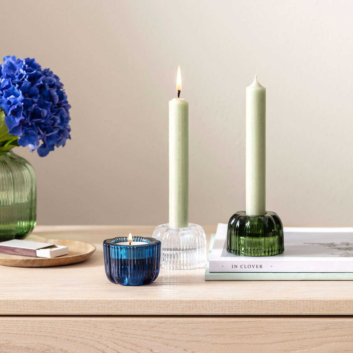 VILLEROY & BOCH Fleur Portacandela a Bugia 2 in 1 6x4,5cm Trasparente Vetro