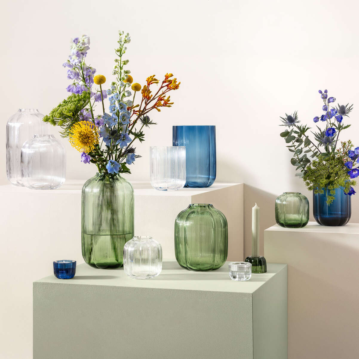VILLEROY & BOCH Fleur Vert Vaso in Vetro 19cm Verde